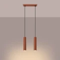 Lampa wisząca LAGOS 2 ochra czerwona zwis SL.1490 SOLLUX LIGHTING