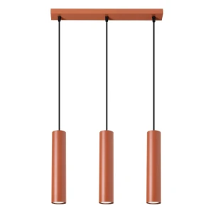 Lampa wisząca LAGOS 3L ochra czerwona zwis SL.1491 SOLLUX LIGHTING