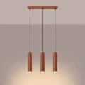 Lampa wisząca LAGOS 3L ochra czerwona zwis SL.1491 SOLLUX LIGHTING
