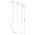 Lampa wisząca LAGOS 3L ochra czerwona zwis SL.1491 SOLLUX LIGHTING