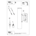 Lampa ścienna LAGOS 2 ochra czerwona kinkiet SL.1493 SOLLUX LIGHTING
