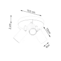 Lampa sufitowa RING 3P beżowa plafon SL.1497 SOLLUX LIGHTING