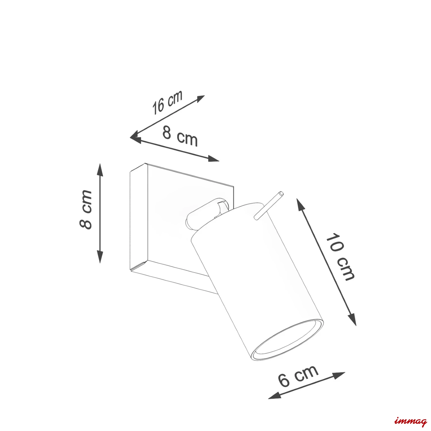 Lampa ścienna RING zielony oliwkowy kinkiet SL.1500 SOLLUX LIGHTING - wymiary