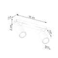 Lampa sufitowa RING 2 zielony oliwkowy plafon SL.1501 SOLLUX LIGHTING