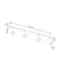 Lampa sufitowa RING 4L zielony oliwkowy plafon SL.1504 SOLLUX LIGHTING