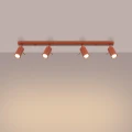 Lampa sufitowa RING 4L ochra czerwona plafon SL.1510 SOLLUX LIGHTING