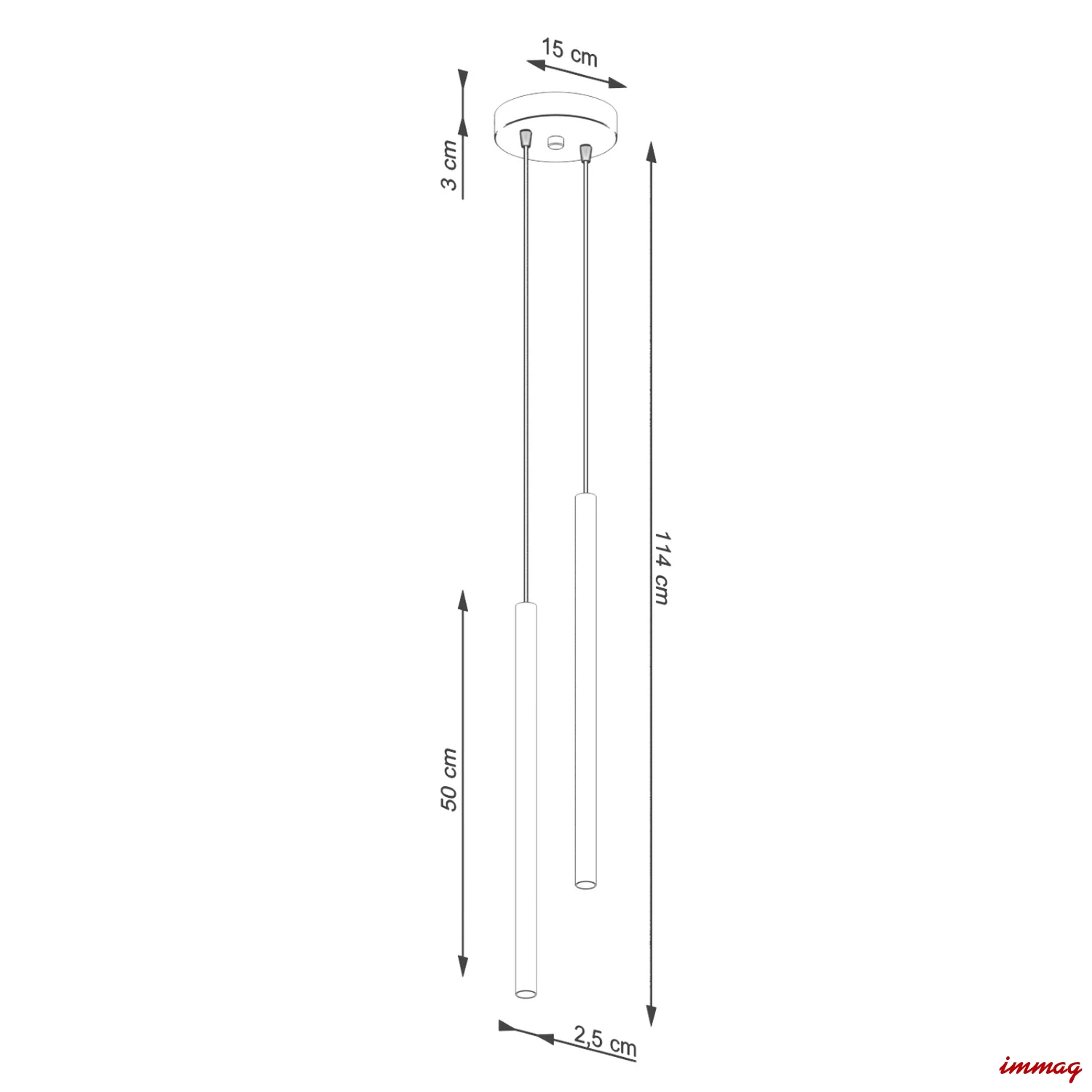 Lampa wisząca PASTELO 2 beżowa zwis SL.1513 SOLLUX LIGHTING - wymiary