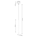 Lampa wisząca PASTELO 1 zielona oliwka zwis SL.1518 SOLLUX LIGHTING