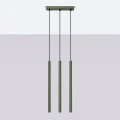 Lampa wisząca PASTELO 3 zielona oliwka zwis SL.1520 SOLLUX LIGHTING