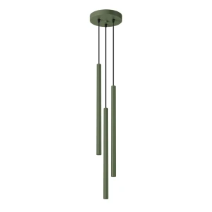 Lampa wisząca PASTELO 3P zielona oliwka zwis SL.1521 SOLLUX LIGHTING