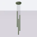 Lampa wisząca PASTELO 3P zielona oliwka zwis SL.1521 SOLLUX LIGHTING