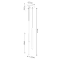 Lampa wisząca PASTELO 3P zielona oliwka zwis SL.1521 SOLLUX LIGHTING