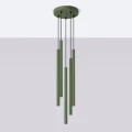 Lampa wisząca PASTELO 5P zielona oliwka zwis SL.1522 SOLLUX LIGHTING