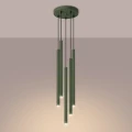 Lampa wisząca PASTELO 5P zielona oliwka zwis SL.1522 SOLLUX LIGHTING
