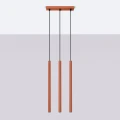 Lampa wisząca PASTELO 3 ochra czerwona zwis SL.1526 SOLLUX LIGHTING