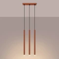 Lampa wisząca PASTELO 3 ochra czerwona zwis SL.1526 SOLLUX LIGHTING