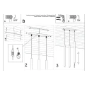 Lampa wisząca PASTELO 3 ochra czerwona zwis SL.1526 SOLLUX LIGHTING