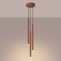 Lampa wisząca PASTELO 3P ochra czerwona zwis SL.1527 SOLLUX LIGHTING