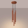 Lampa wisząca PASTELO 5P ochra czerwona zwis SL.1528 SOLLUX LIGHTING