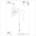 Lampa ścienna NIMBI E27 z włącznikiem kinkiet SL.1644 SOLLUX LIGHTING
