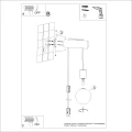 Lampa ścienna NIMBI G9 z włącznikiem kinkiet SL.1645 SOLLUX LIGHTING