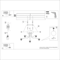 Lampa wisząca ASTRAL 5 biała żyrandol SL.1660 SOLLUX LIGHTING