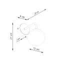 Lampa ścienna ASTRAL 1 czarna kinkiet SL.1661 SOLLUX LIGHTING