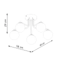 Lampa wisząca ASTRAL 5 czarna żyrandol SL.1663 SOLLUX LIGHTING