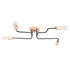 Lampa wisząca TIMBO 4 czarna żyrandol SL.1669 SOLLUX LIGHTING
