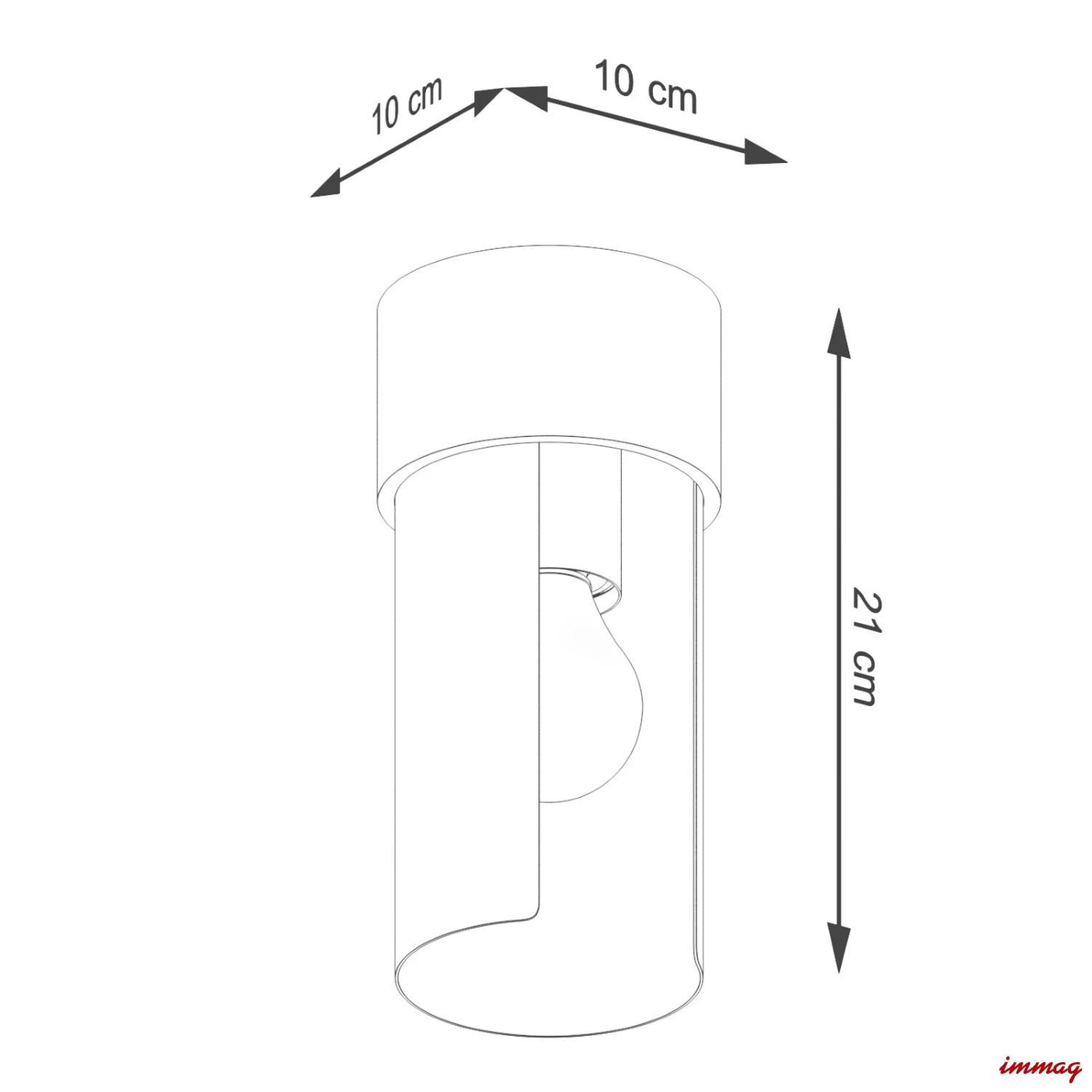 Lampa sufitowa FLASH biała plafon SL.1673 SOLLUX LIGHTING - wymiary