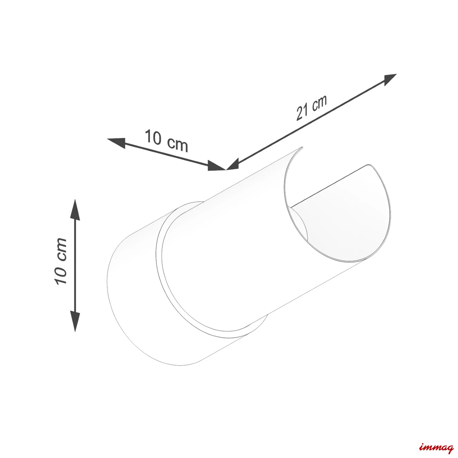 Lampa ścienna FLASH biała kinkiet SL.1676 SOLLUX LIGHTING - wymiary