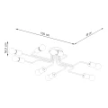 Lampa wisząca TIMBO 8 czarna żyrandol SL.1671 SOLLUX LIGHTING