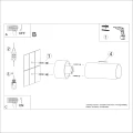 Lampa ścienna FLASH biała kinkiet SL.1676 SOLLUX LIGHTING