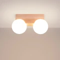 Lampa sufitowa BULBO 2 naturalne drewno plafon SL.1683 SOLLUX LIGHTING