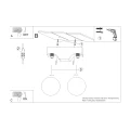 Lampa sufitowa BULBO 2 naturalne drewno plafon SL.1683 SOLLUX LIGHTING