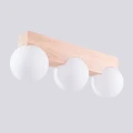 Lampa sufitowa BULBO 3 naturalne drewno plafon SL.1684 SOLLUX LIGHTING