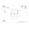 Lampa sufitowa BULBO 3 naturalne drewno plafon SL.1684 SOLLUX LIGHTING