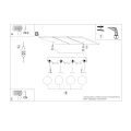 Lampa sufitowa BULBO 4 naturalne drewno plafon SL.1685 SOLLUX LIGHTING