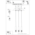 Lampa wisząca LAMI 3L biała zwis SL.1688 SOLLUX LIGHTING