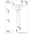 Lampa wisząca LAMI 3P biała zwis SL.1689 SOLLUX LIGHTING