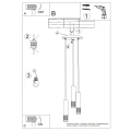 Lampa wisząca LIRO 3P biała zwis SL.1694 SOLLUX LIGHTING