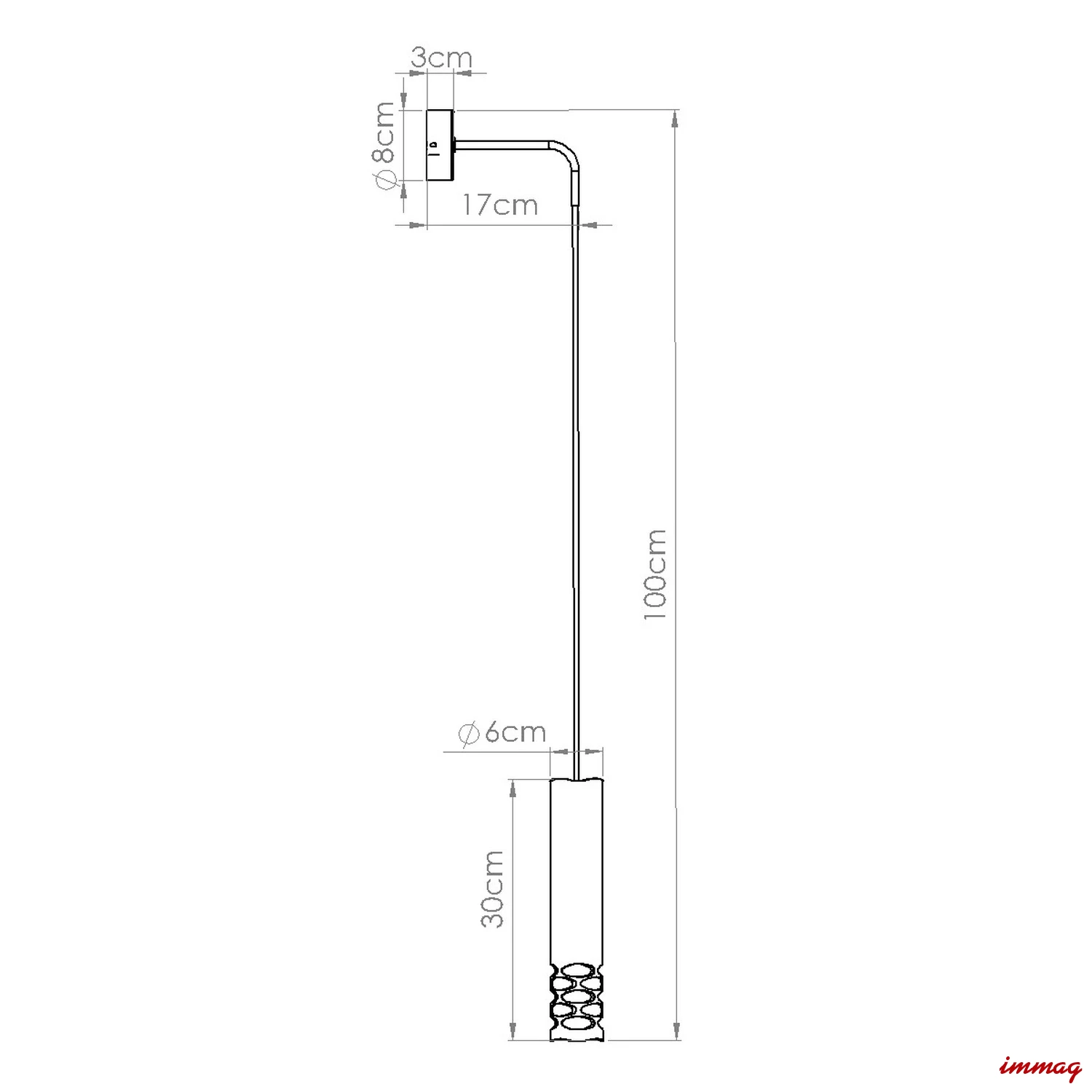 Lampa ścienna LIRO biała kinkiet SL.1695 SOLLUX LIGHTING - wymiary