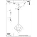 Lampa wisząca CARO zwis SL.1757 SOLLUX LIGHTING