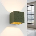 Lampa ścienna QUAD beton zielona oliwka kinkiet SL.1843 SOLLUX LIGHTING