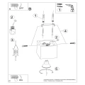 Lampa sufitowa QUAD beton zielona oliwka plafon SL.1845 SOLLUX LIGHTING