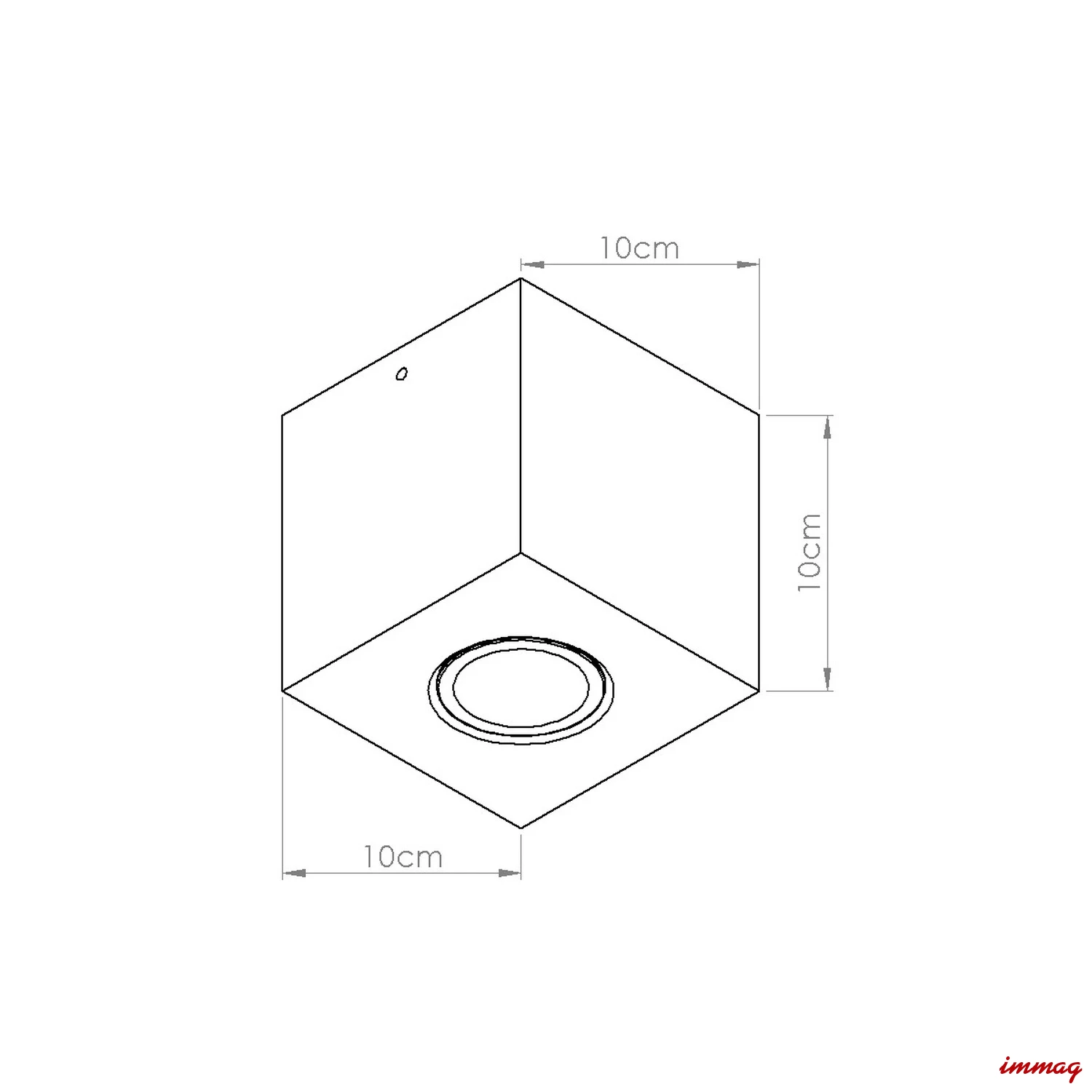 Lampa sufitowa QUAD beton beżowa plafon SL.1846 SOLLUX LIGHTING - wymiary