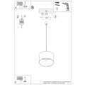 Lampa wisząca NEVIA taupe zwis SL.1849 SOLLUX LIGHTING