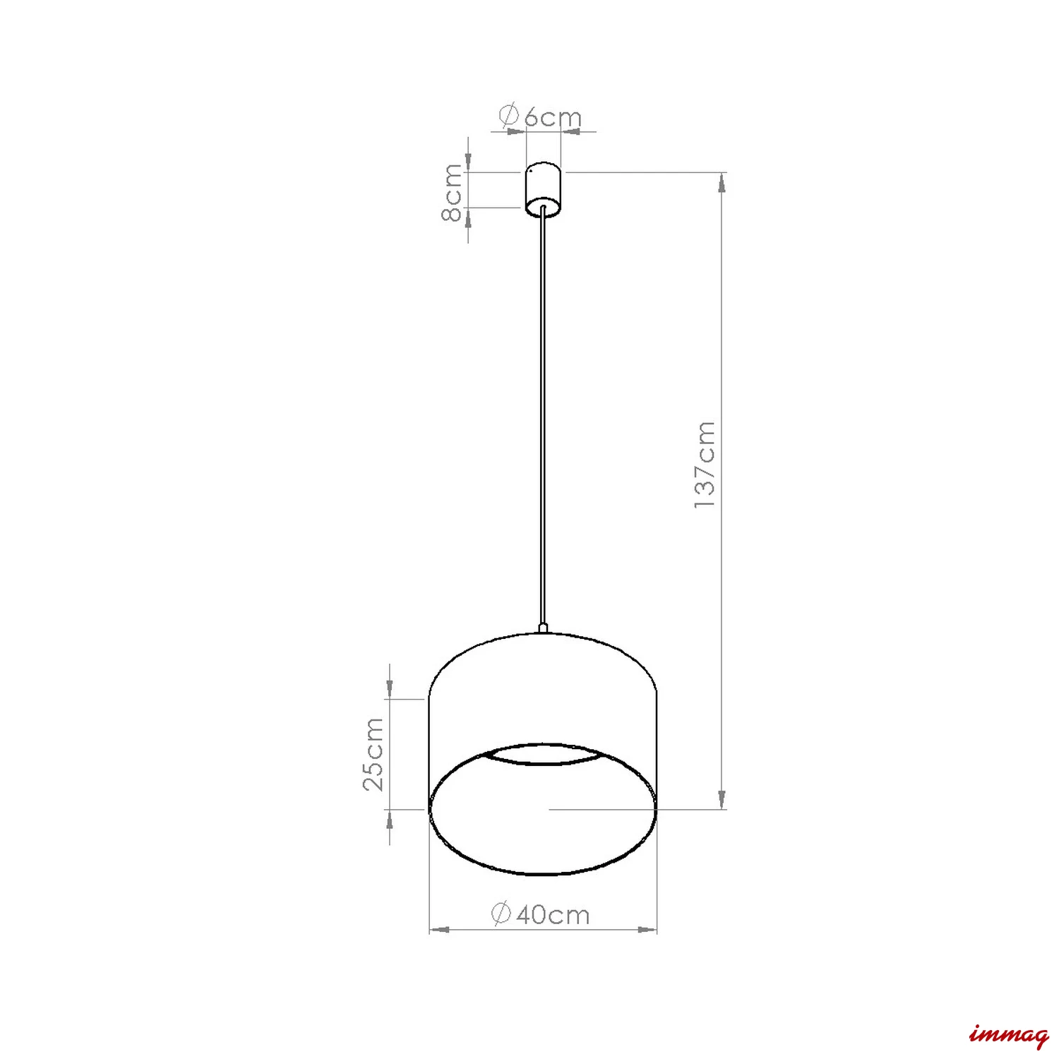 Lampa wisząca NEVIA marmur zwis SL.1850 SOLLUX LIGHTING - wymiary