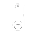 Lampa wisząca NEVIA granat zwis SL.1851 SOLLUX LIGHTING