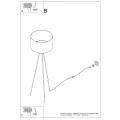 Lampa podłogowa NEVIA taupe lampa stojąca SL.1853 SOLLUX LIGHTING